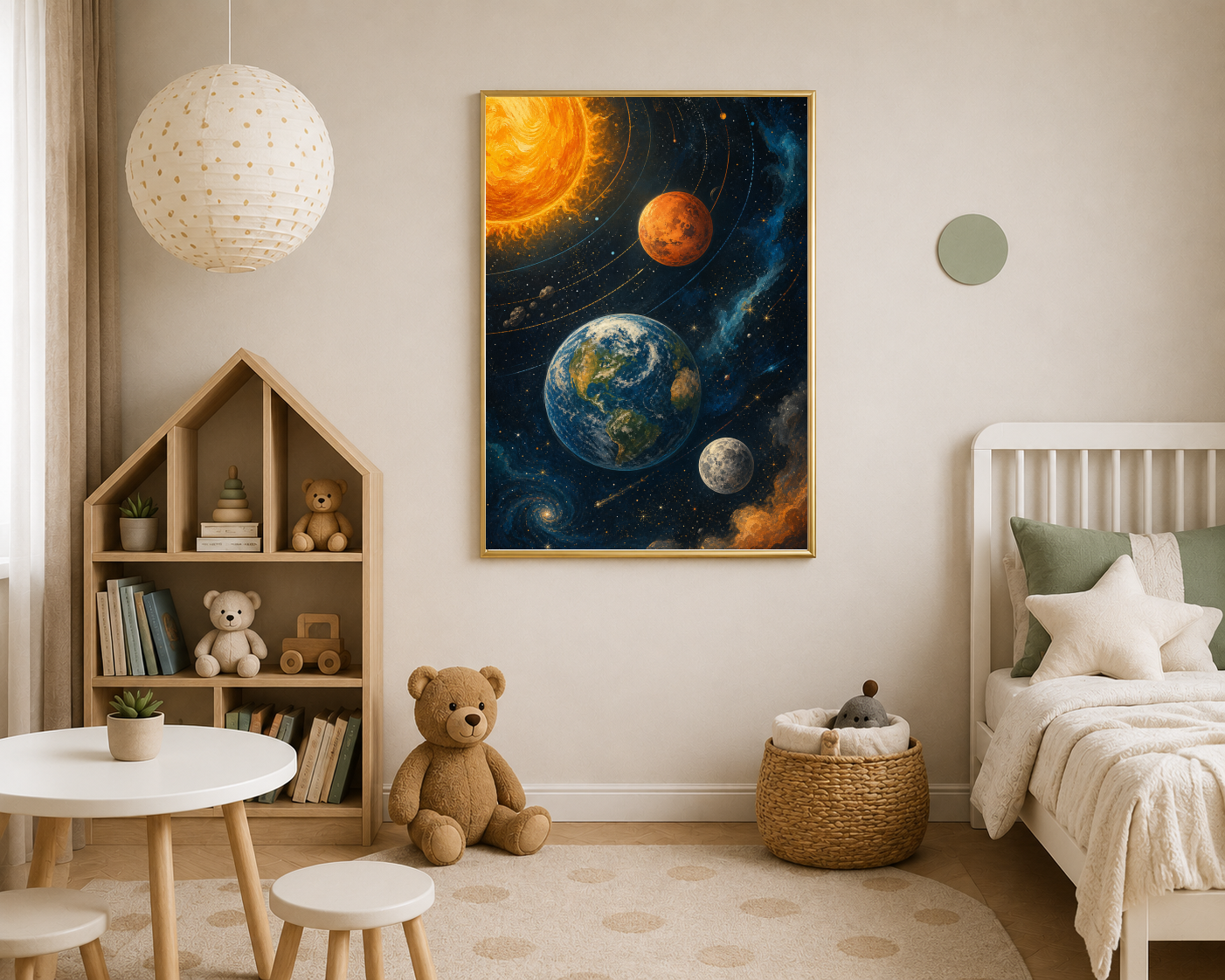 Güneş Dünya ve Gezegenler Posteri