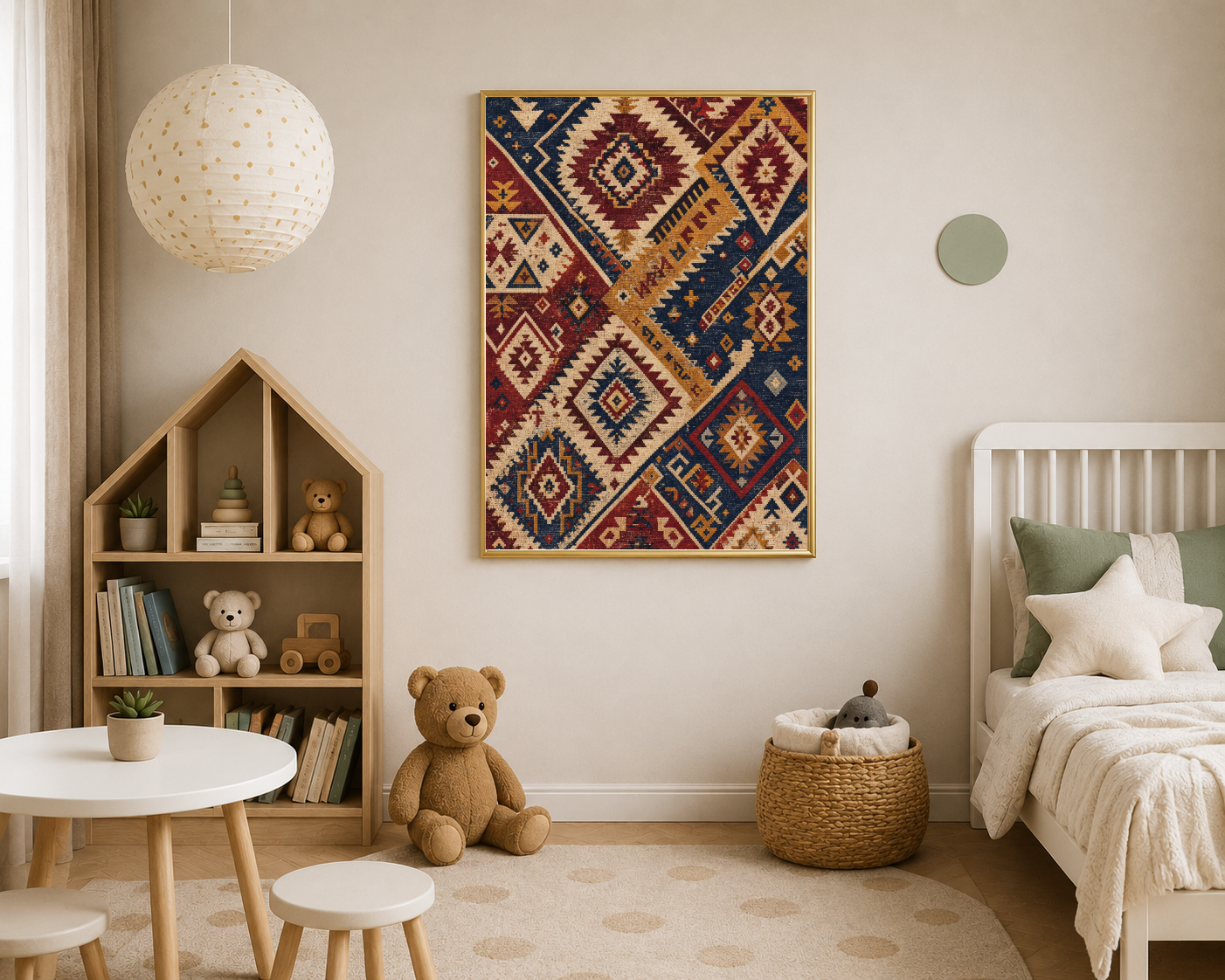 Geometrik Kilim Motifleri Desen Posteri