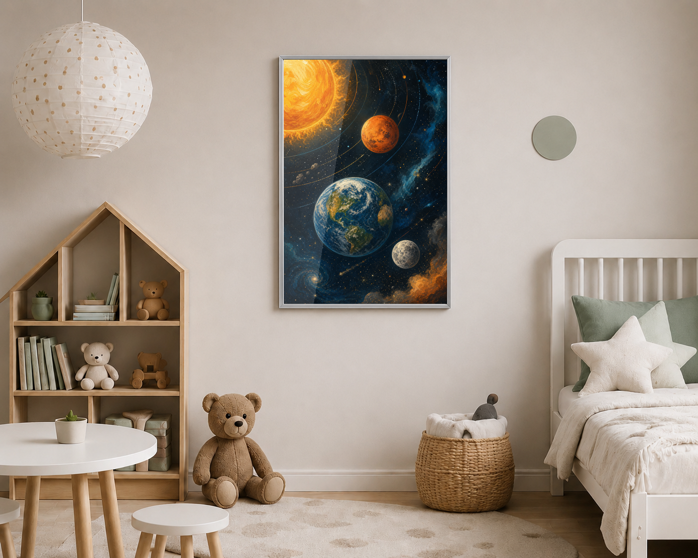 Güneş Dünya ve Gezegenler Posteri