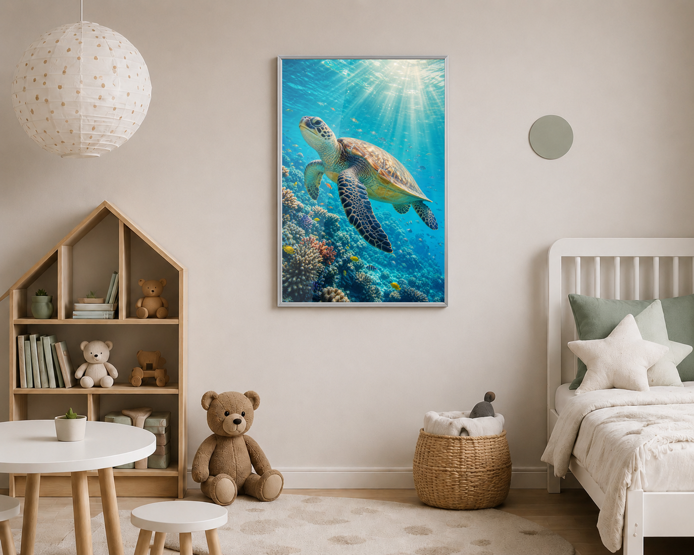 Graceful sea turtle