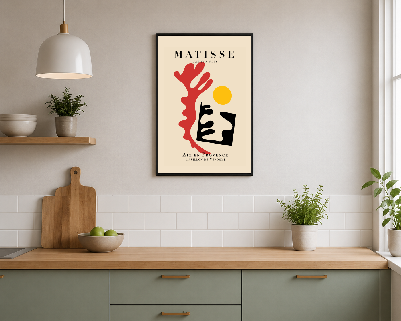 Kırmızı Siyah Organik Formlar Posteri