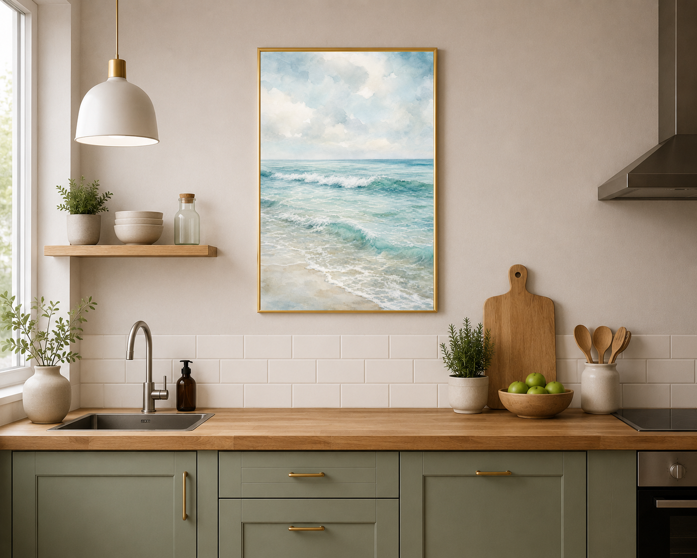 minimalist ocean landscape