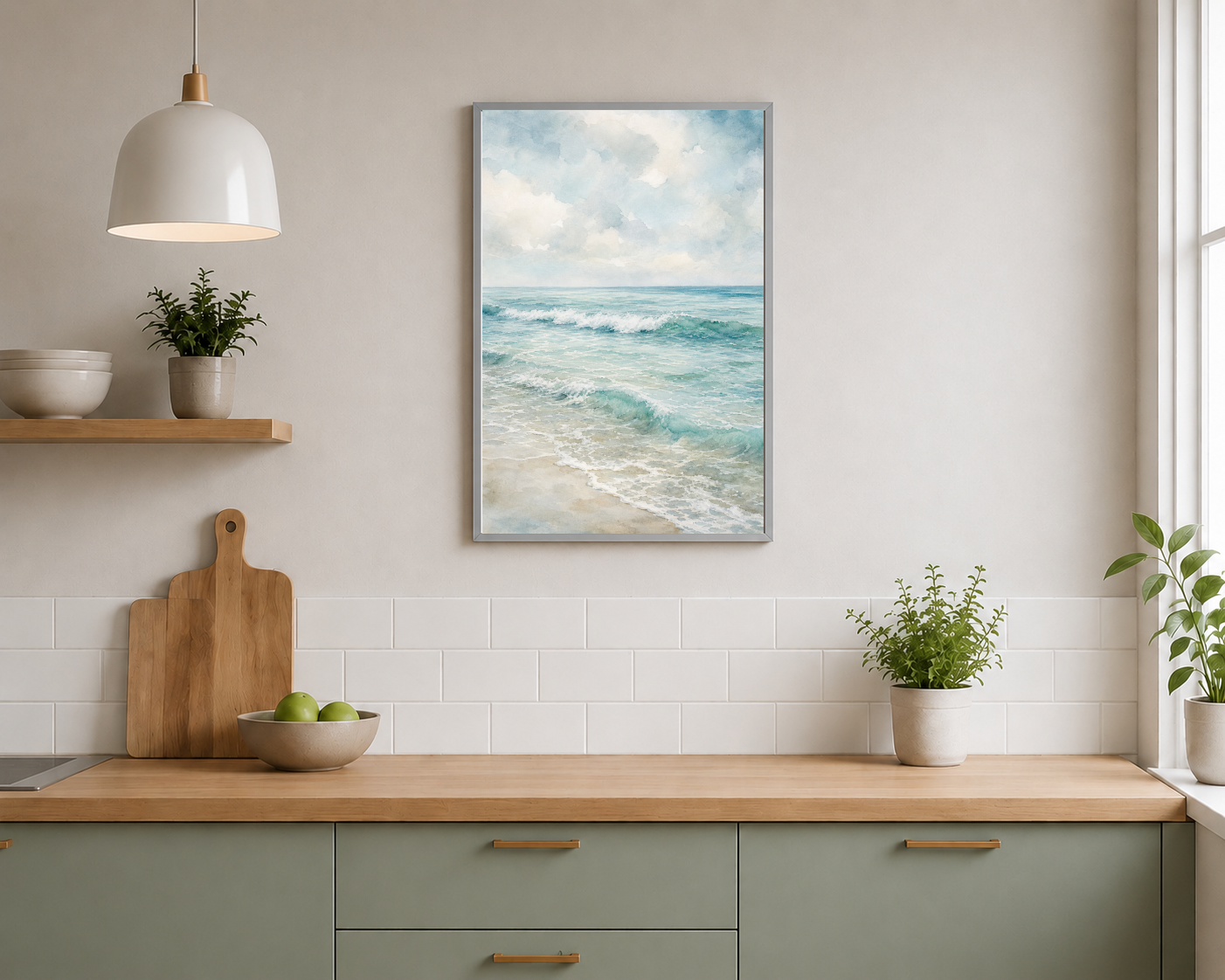 minimalist ocean landscape