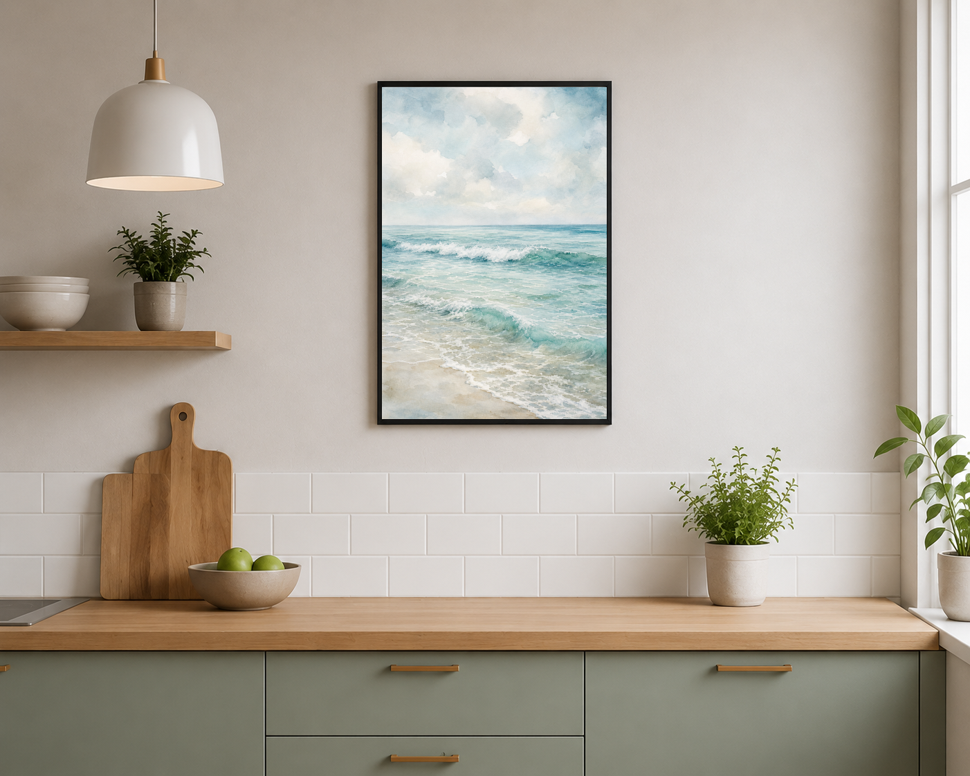 minimalist ocean landscape