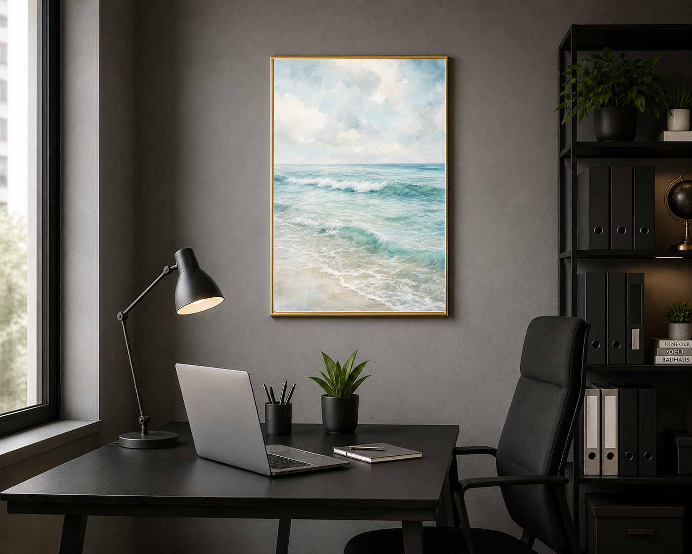 minimalist ocean landscape