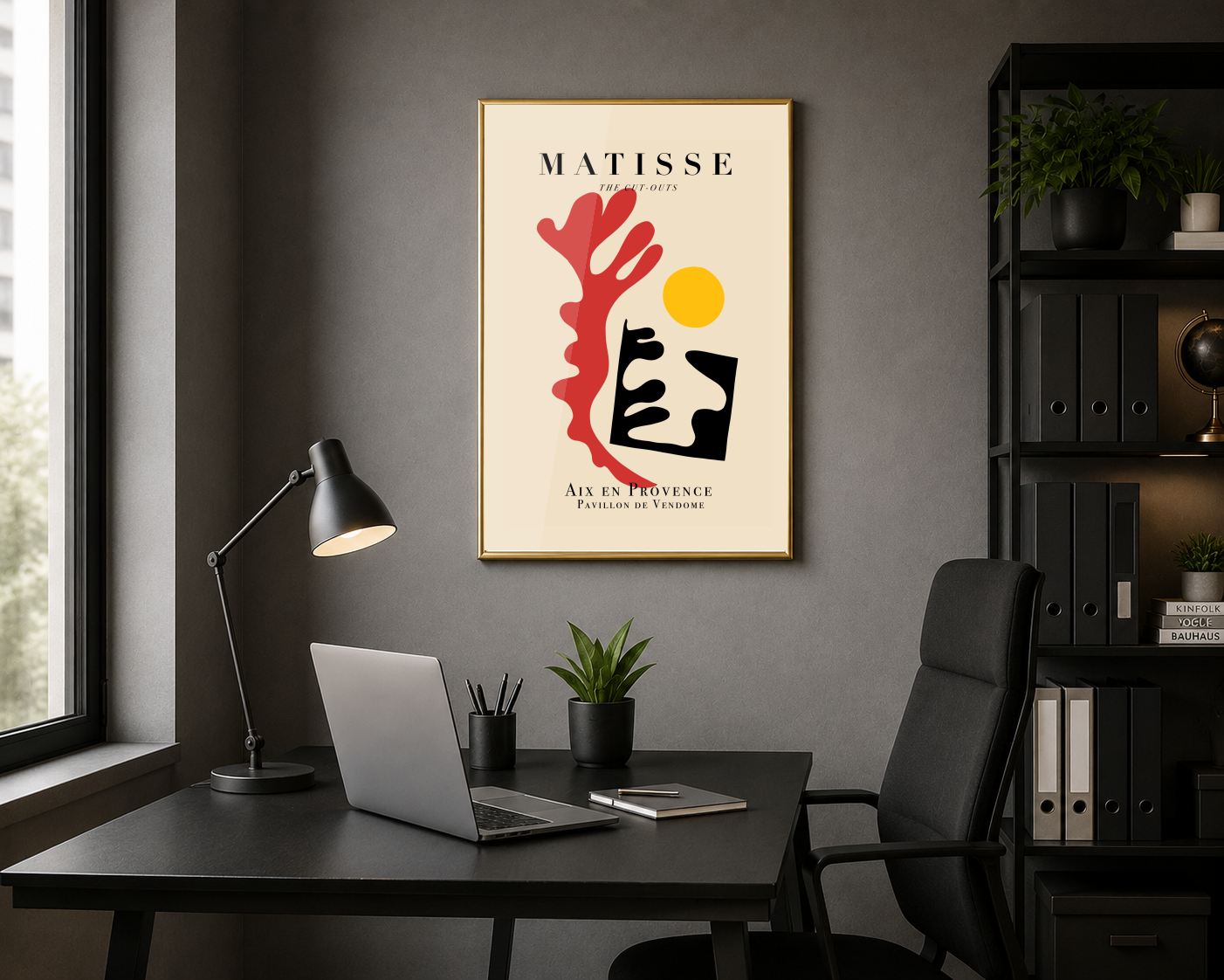 Kırmızı Siyah Organik Formlar Posteri