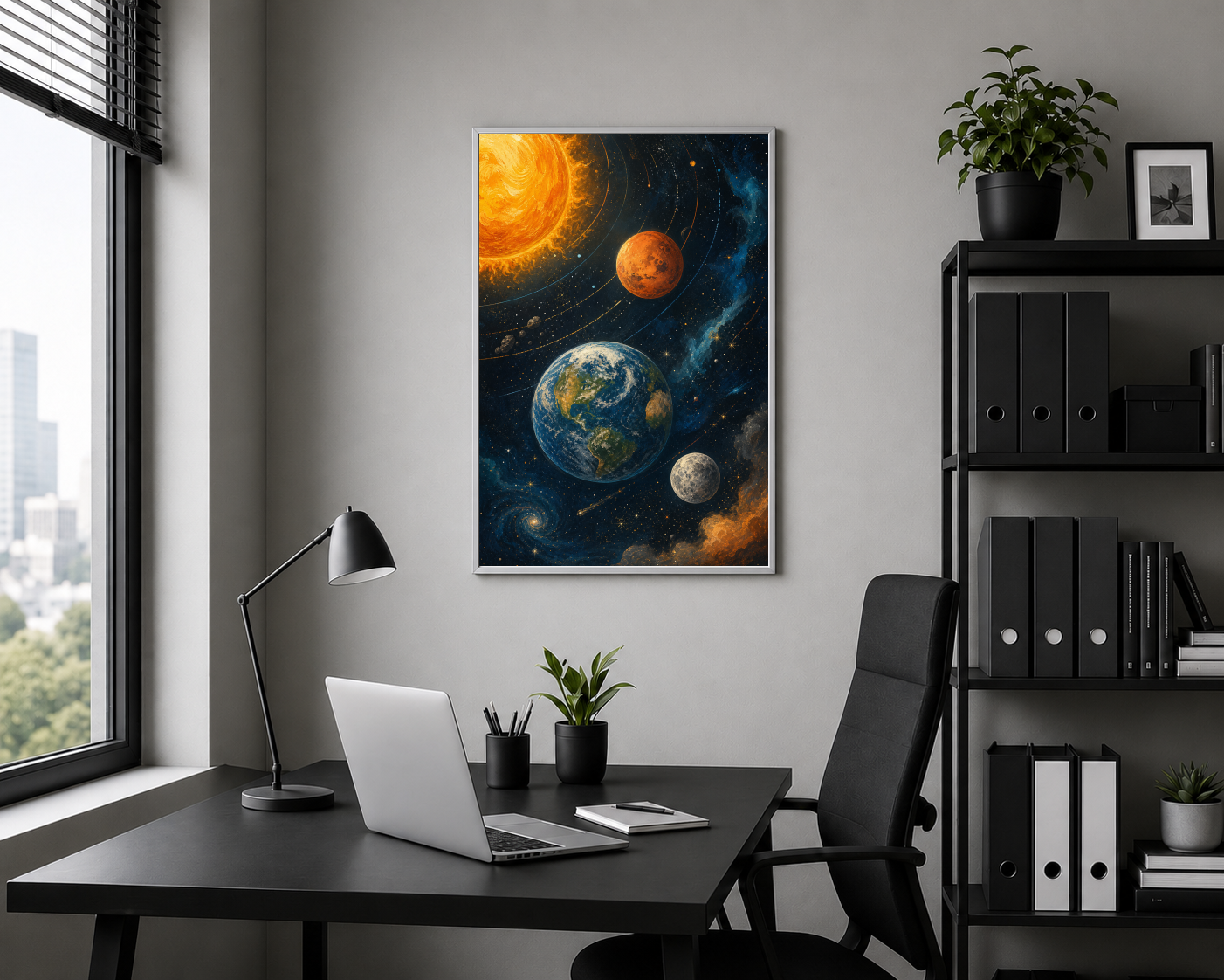 Güneş Dünya ve Gezegenler Posteri