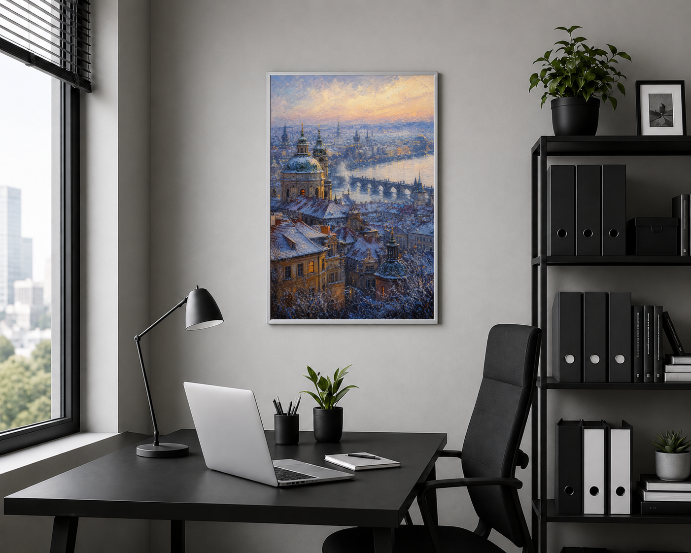 Karlı Tarihi Şehir ve Köprü Posteri