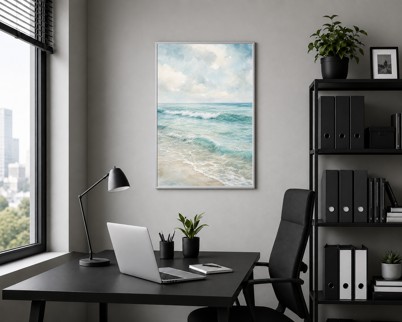 minimalist ocean landscape