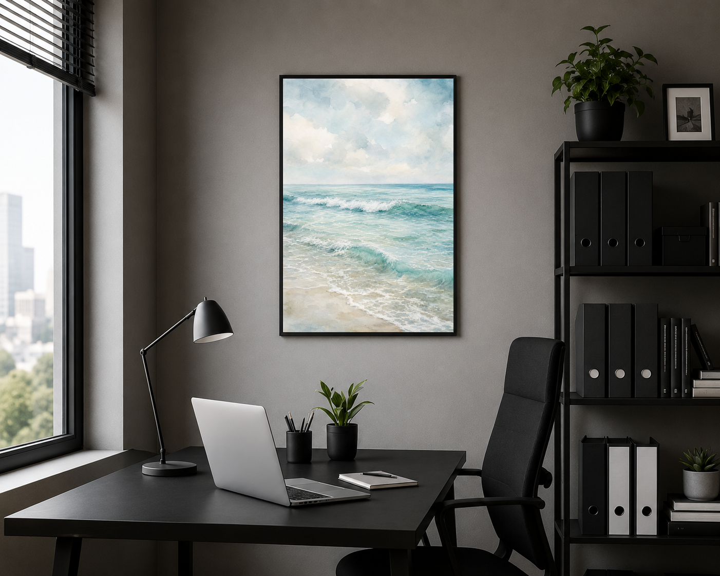 minimalist ocean landscape