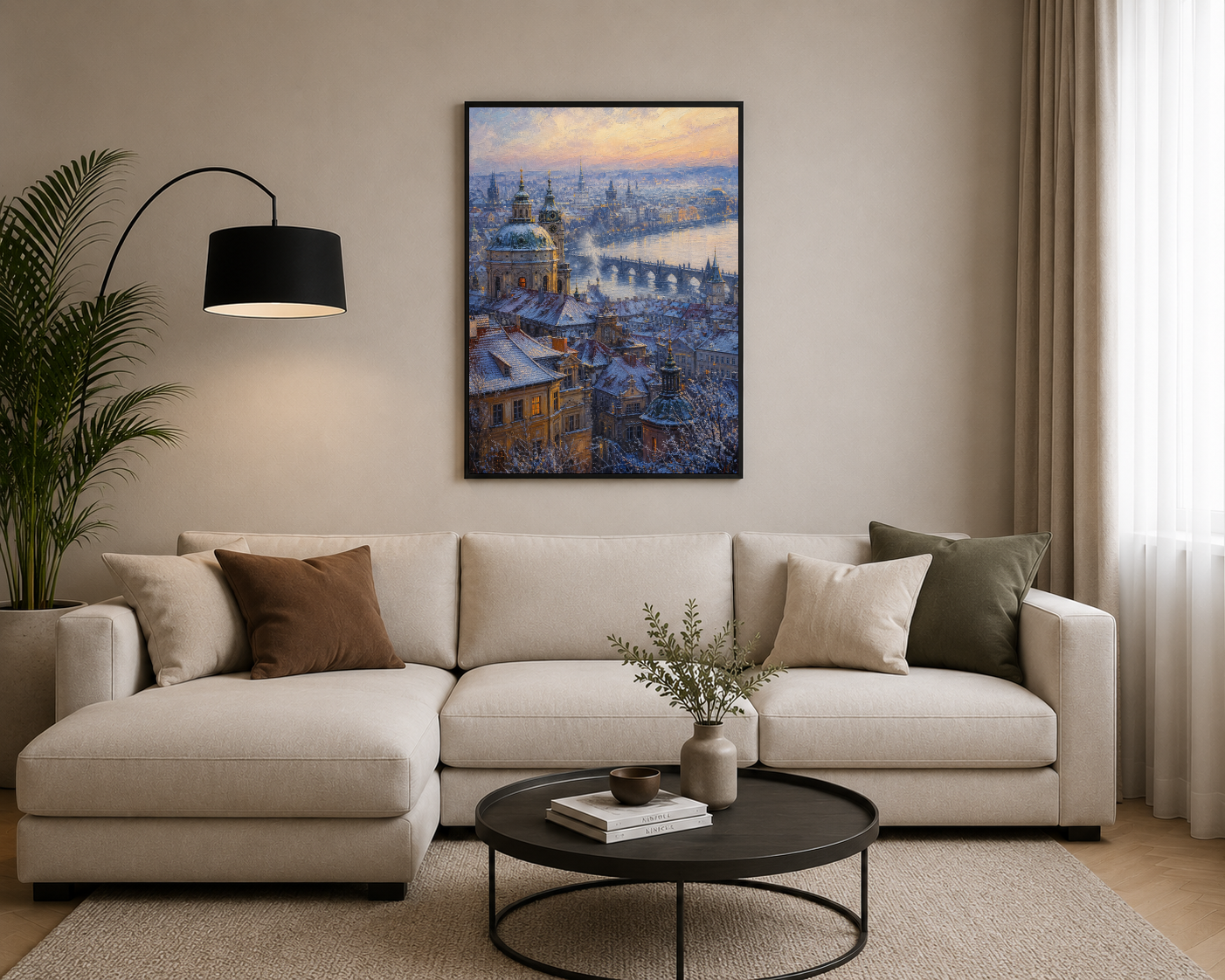Karlı Tarihi Şehir ve Köprü Posteri