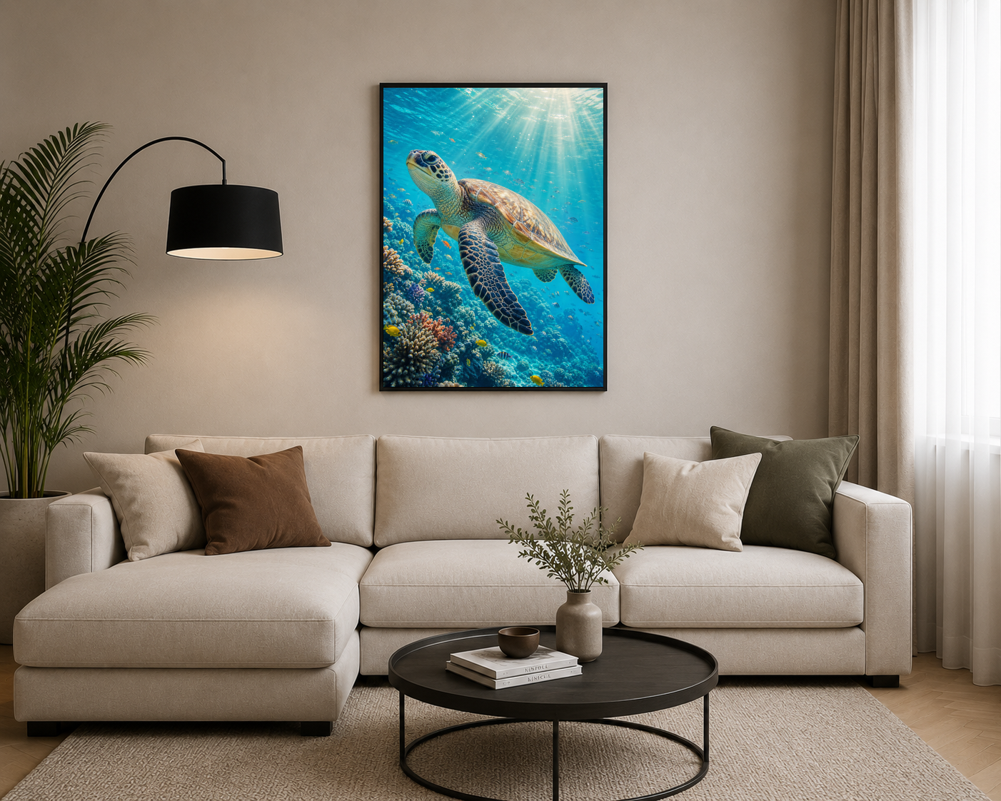Graceful sea turtle