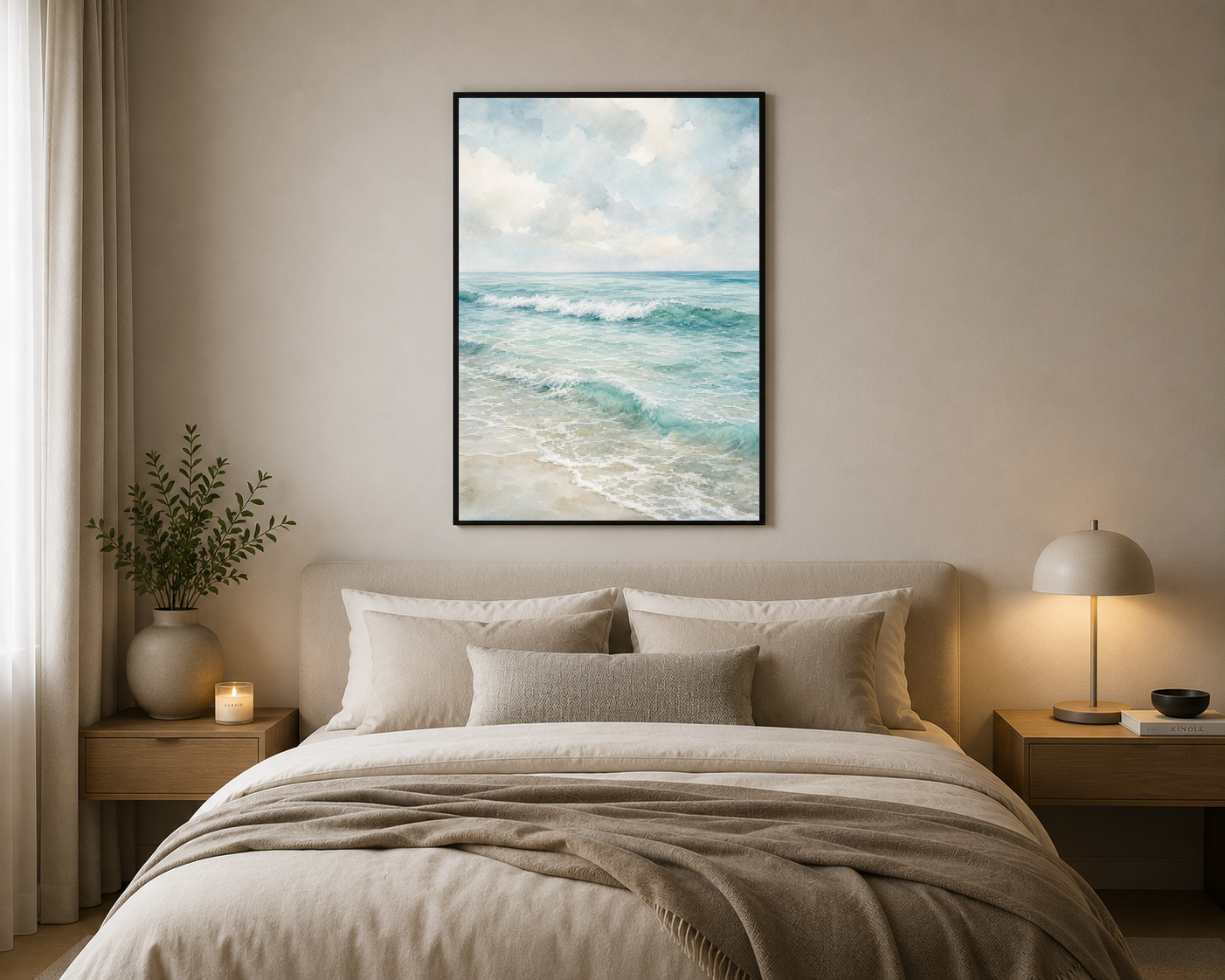 minimalist ocean landscape