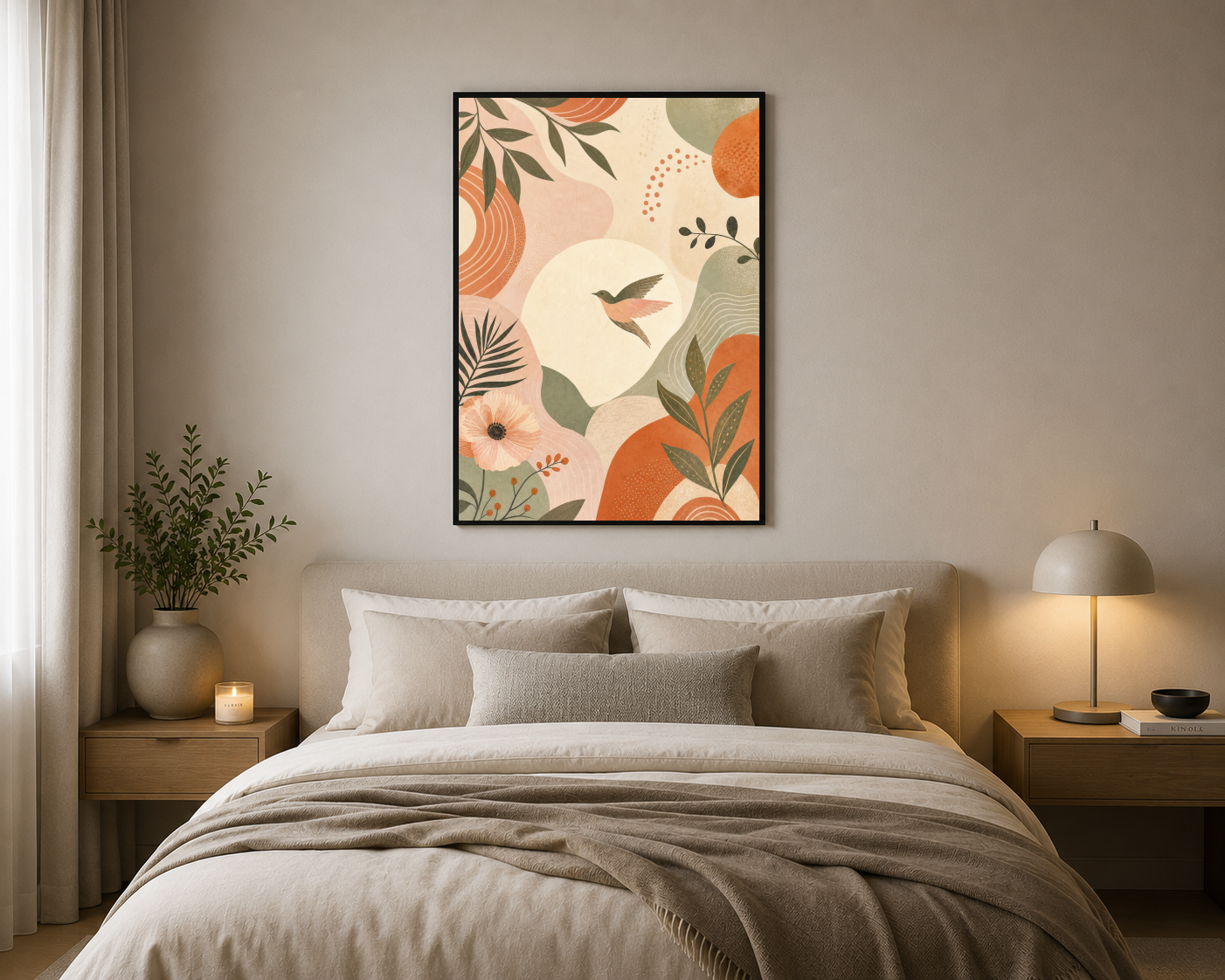 Yapraklar Arasında Uçan Kuş Posteri