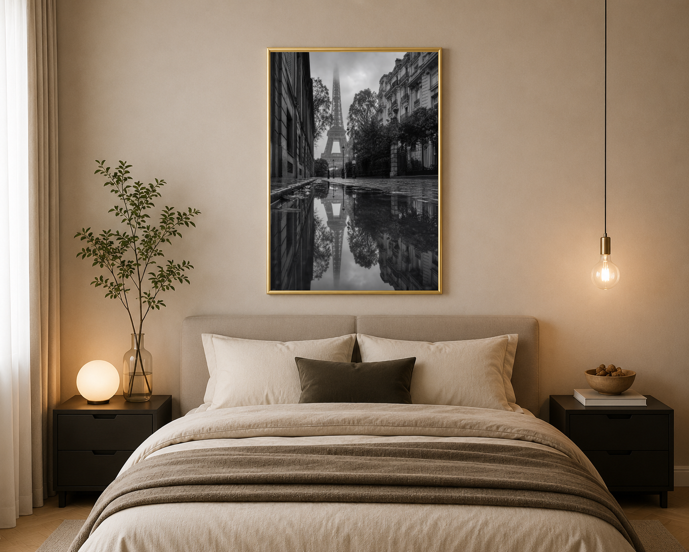 Sisli Kule ve Yağmurlu Sokak Posteri