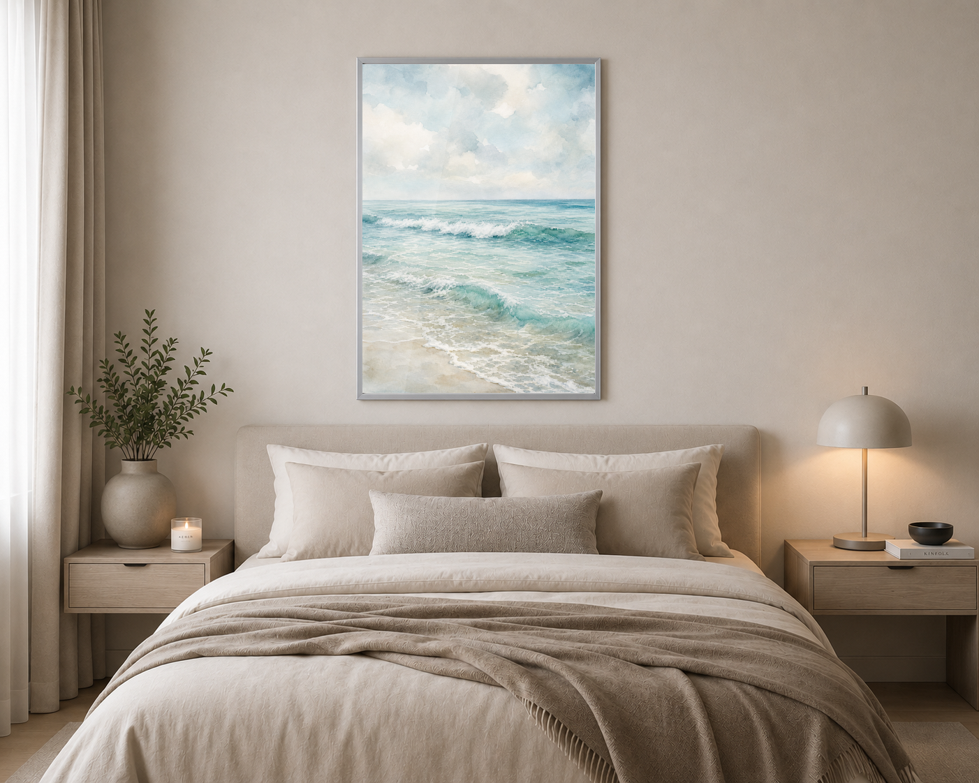 minimalist ocean landscape