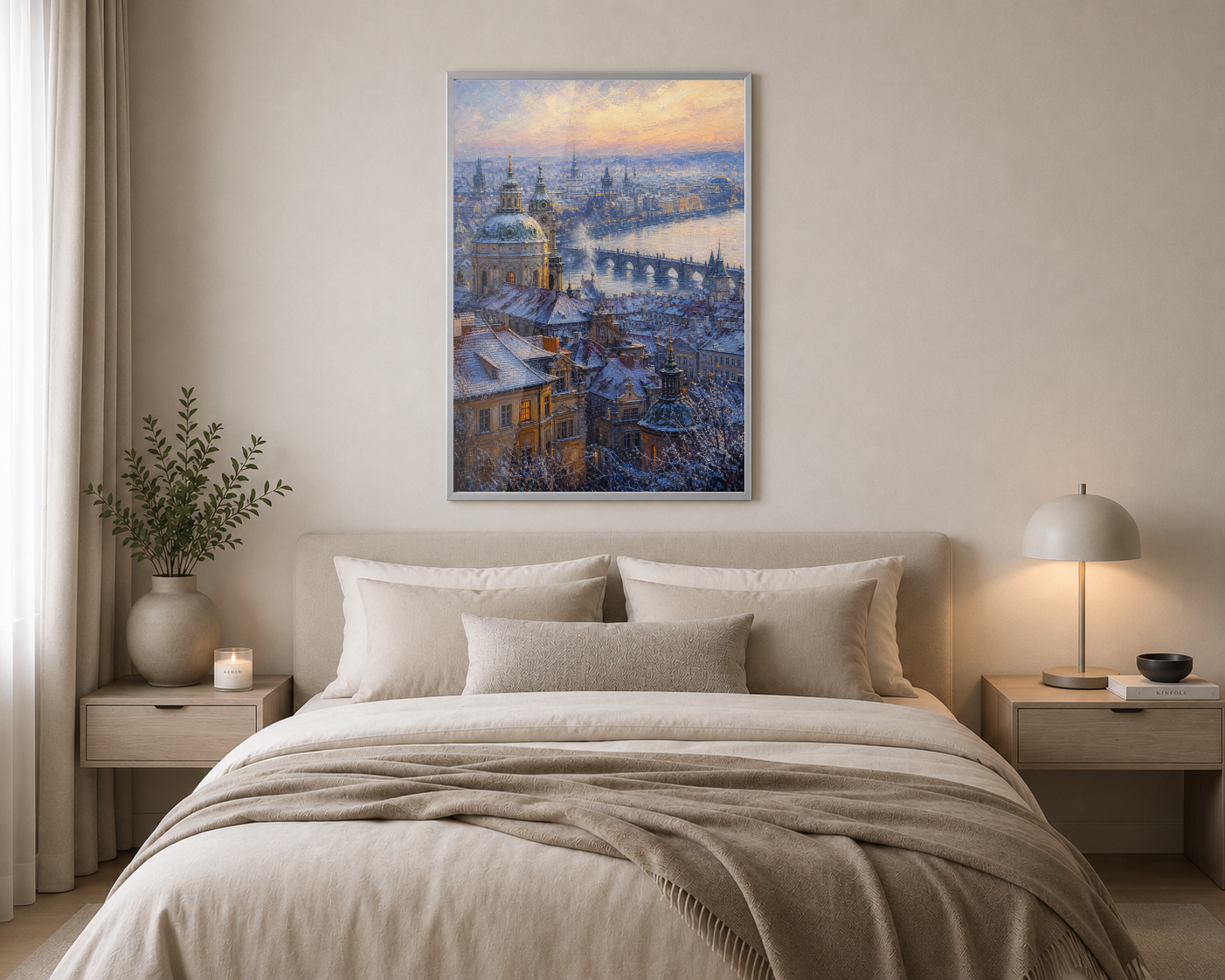 Karlı Tarihi Şehir ve Köprü Posteri