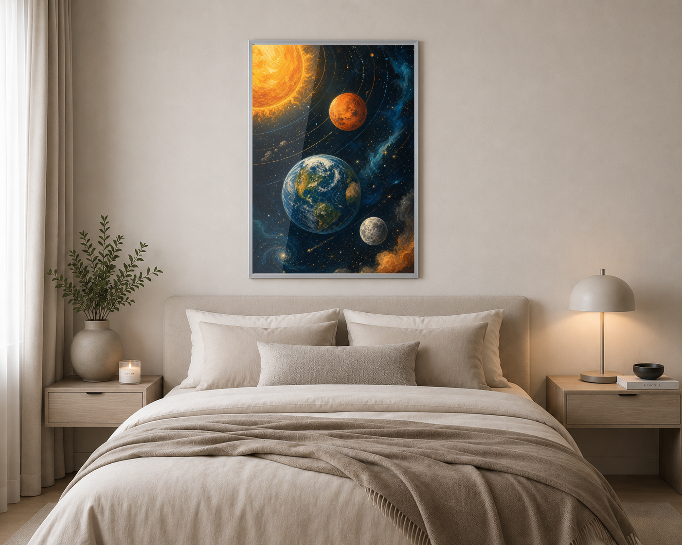 Güneş Dünya ve Gezegenler Posteri