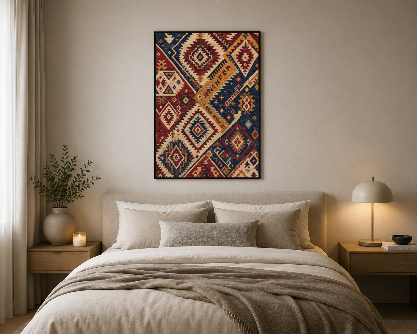 Geometrik Kilim Motifleri Desen Posteri