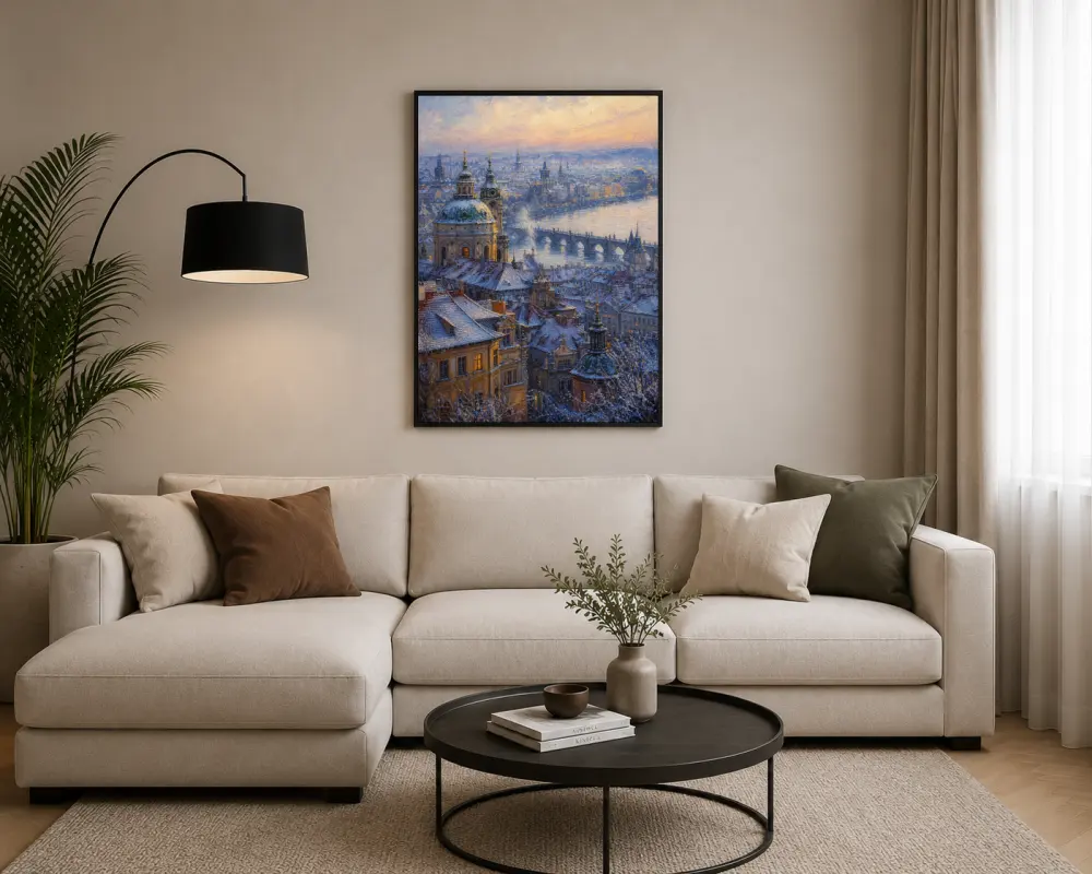 Karlı Tarihi Şehir ve Köprü Posteri