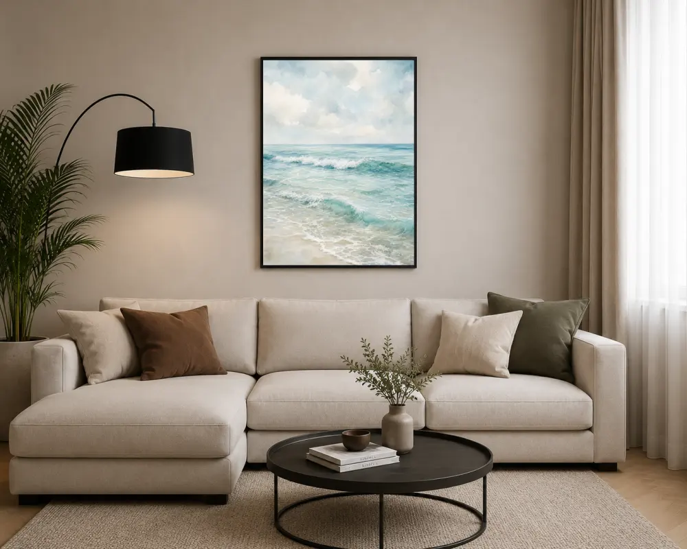 minimalist ocean landscape