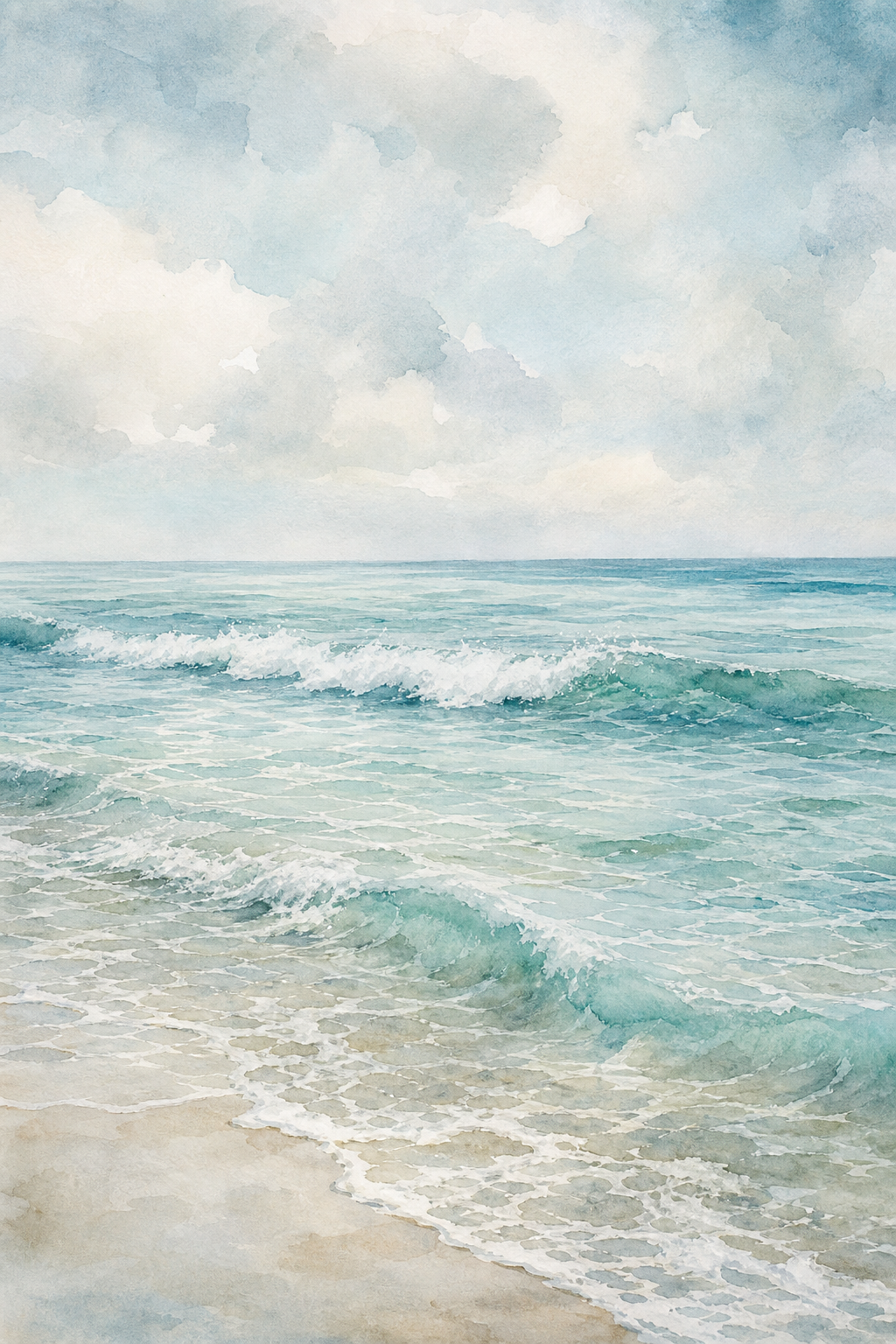 minimalist ocean landscape