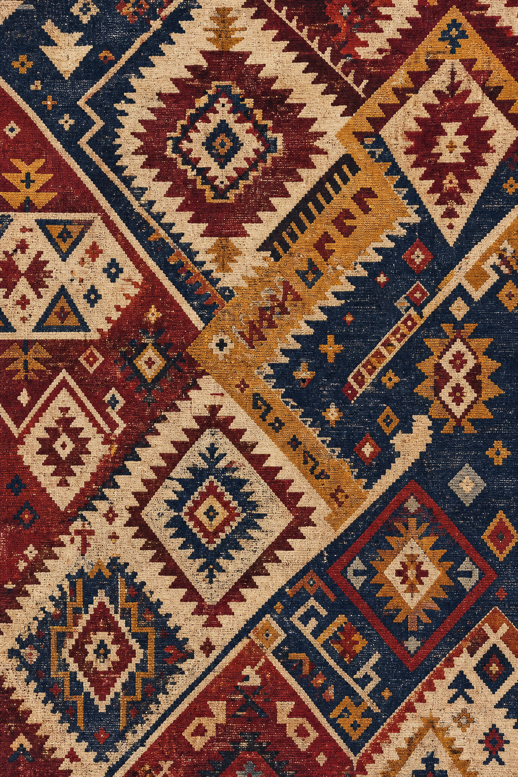 Geometrik Kilim Motifleri Desen Posteri