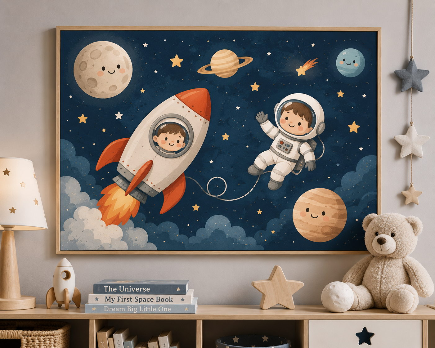 Çocuk Odası Uzay Posteri